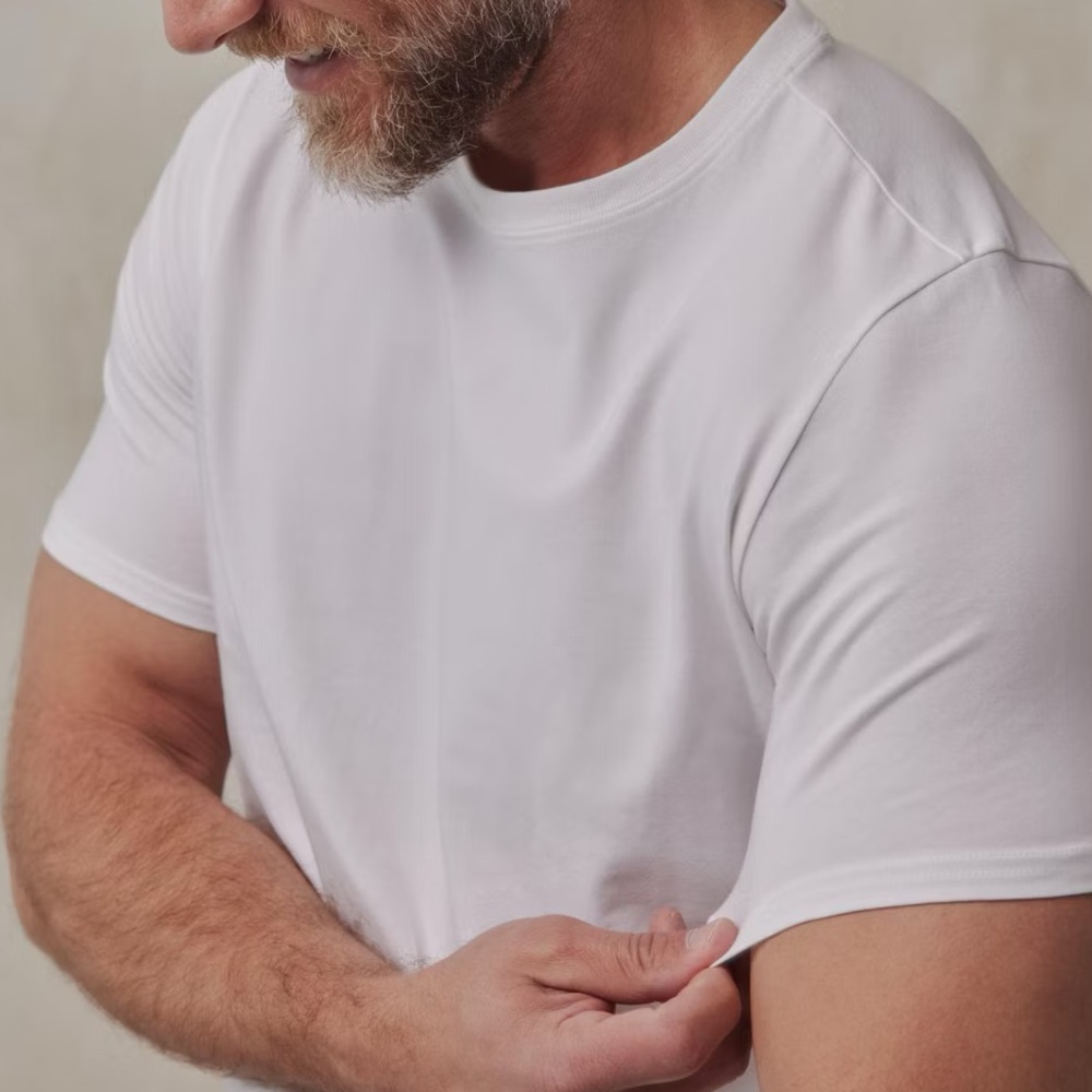Pact 2-Pack Crew Neck Undershirt Mens white